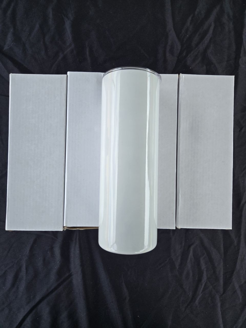 White Glossy Skinny Tumbler